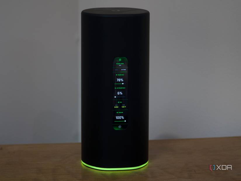 Lighting settings on the AmpliFi Alien's touchscreen