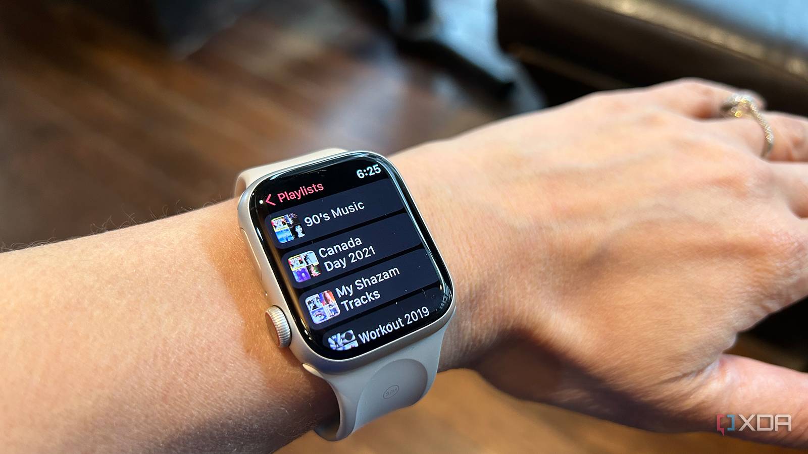 The Apple Music app on the Apple Watch.