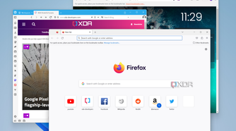 Screenshot of Windows 11 running Firefox, Vivaldi, and Brave browsers