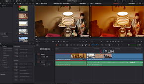 Screenshot of Dainci Resolve 18's video editing interface