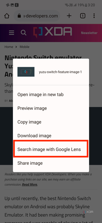An image showing a highlighted text in a pop-up menu in Chrome.
