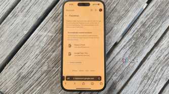 The passkeys section of Google's account security page on an iPhone 14 Pro.