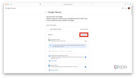 Google-Takeout-Deselect-All-Screenshot