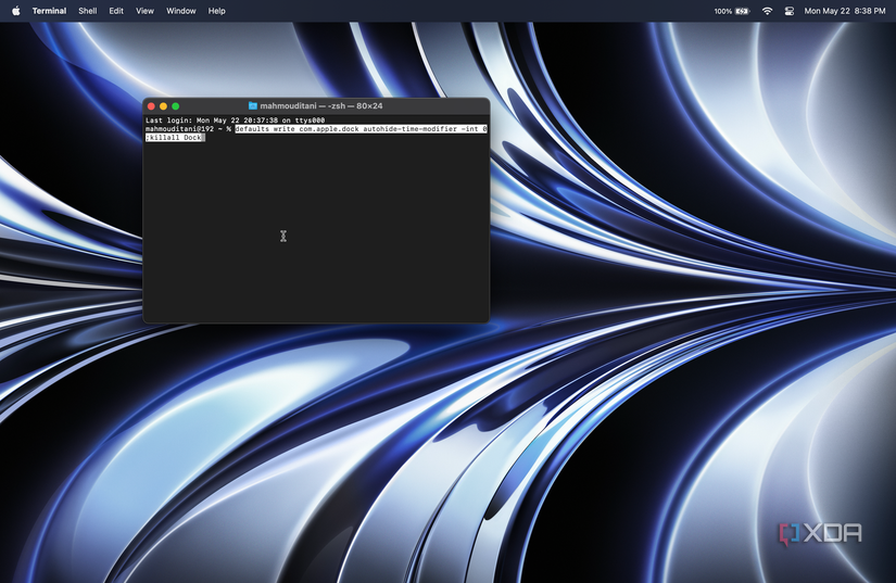 How to accelerate the Dock animation speed using Terminal on macOS