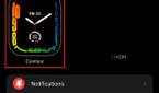 Contour watch face highlighted in the Watch iOS app