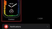 Contour watch face highlighted in the Watch iOS app