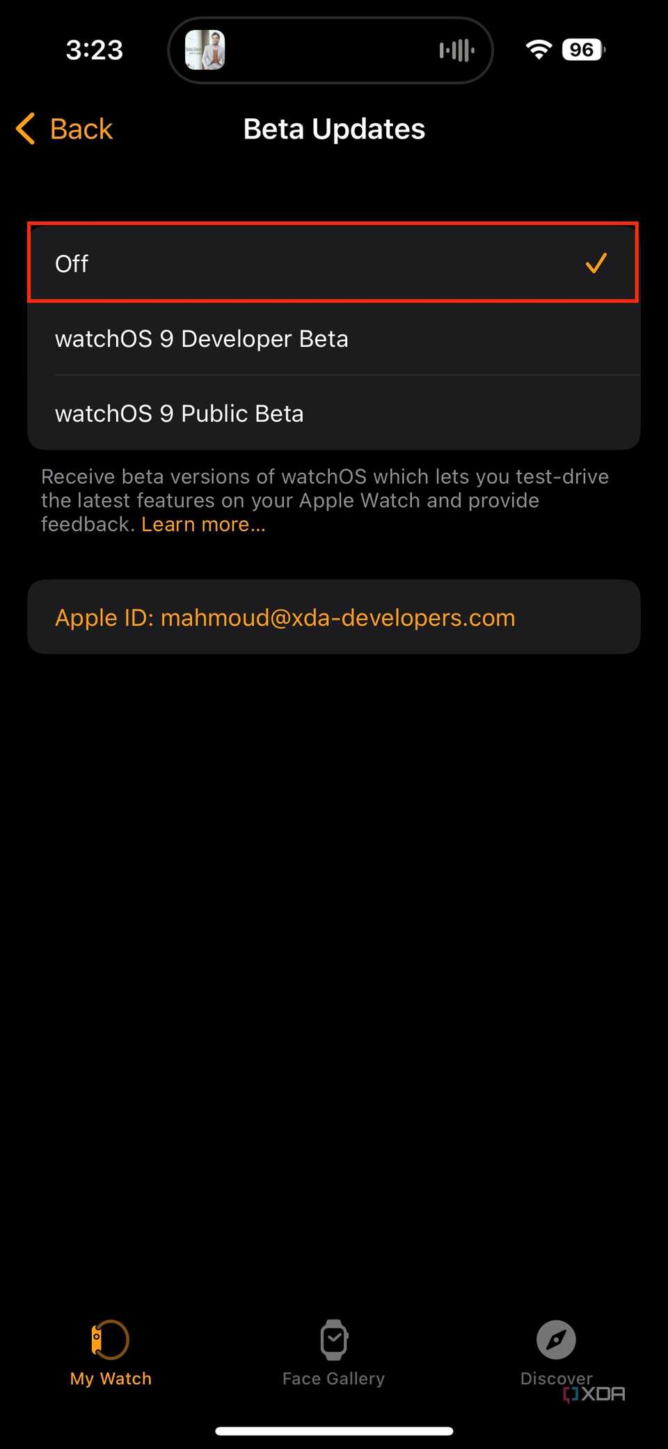 How to switch from watchOS beta to the stable version on an Apple Watch