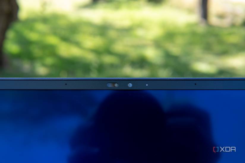 Close-up view of the LG Gram SuperSlim's webcam