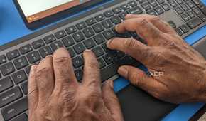 Logitech MX Keys S Combo with palm rest in background