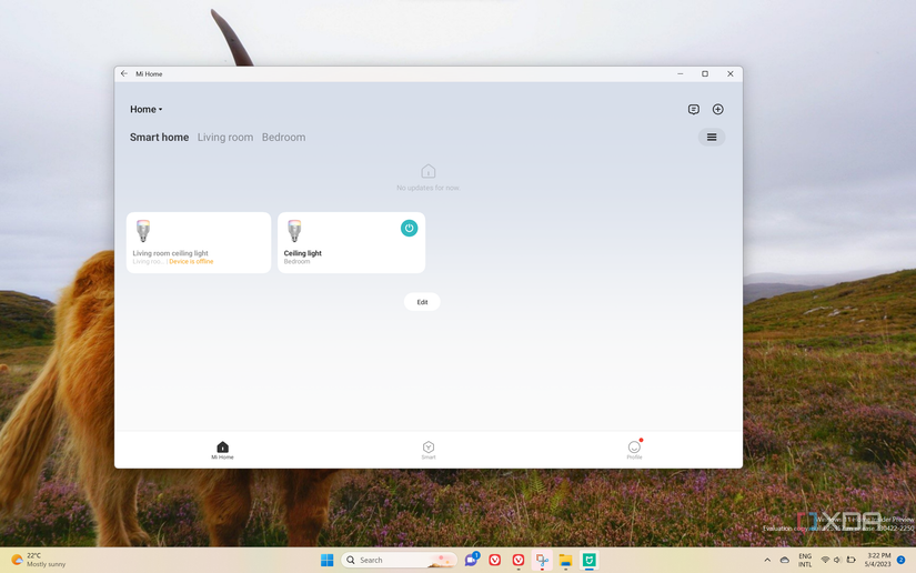 Screenshot of the Mi Home app for Android on Windows 11