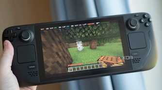 A picture of Minecraft running on the Steam Deck