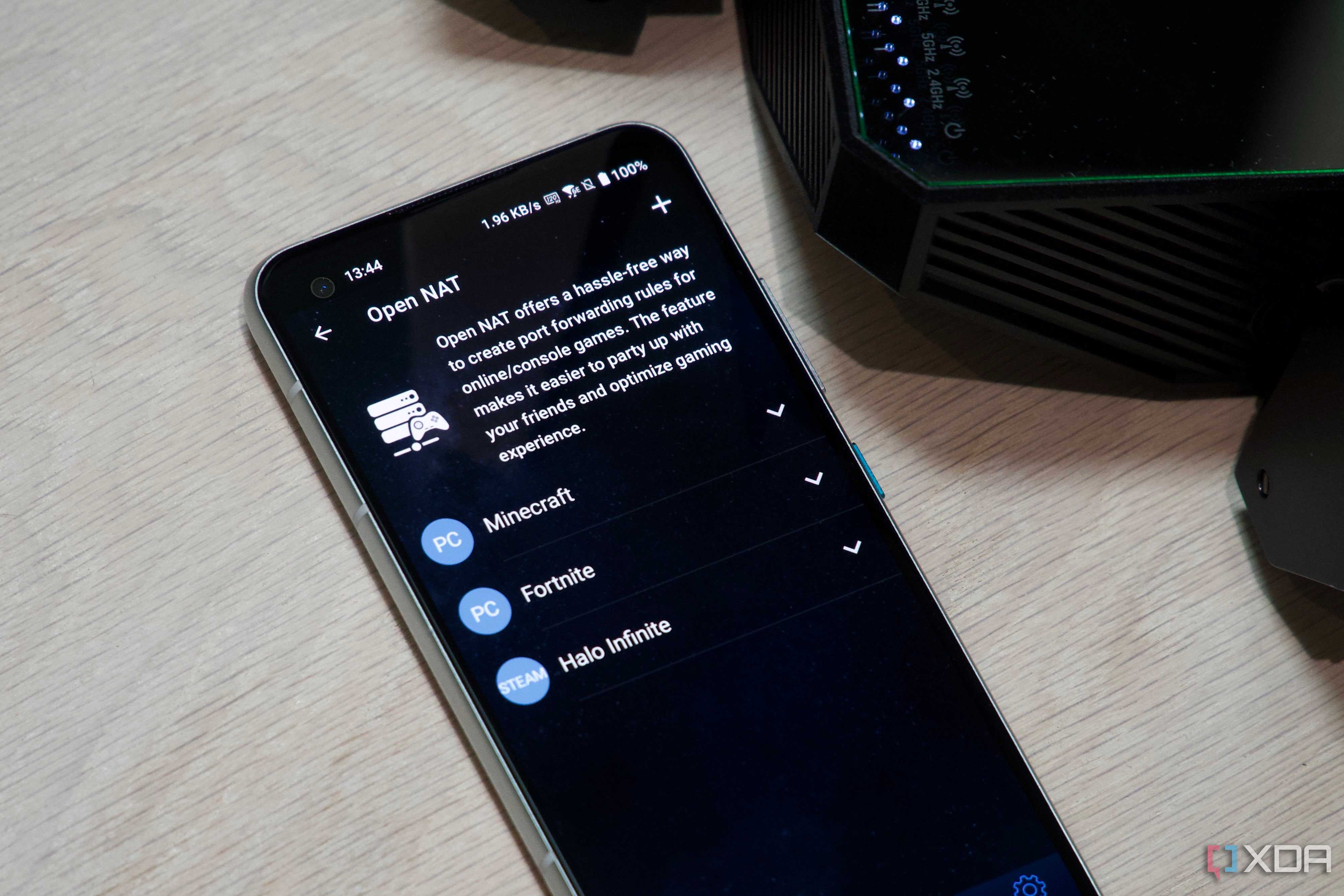 Open NAT setting in the ASUS Router app for the ROG Rapture GT-AXE16000