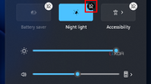 Screenshot of the Quick Actions panel showing the unpin button for quick actions