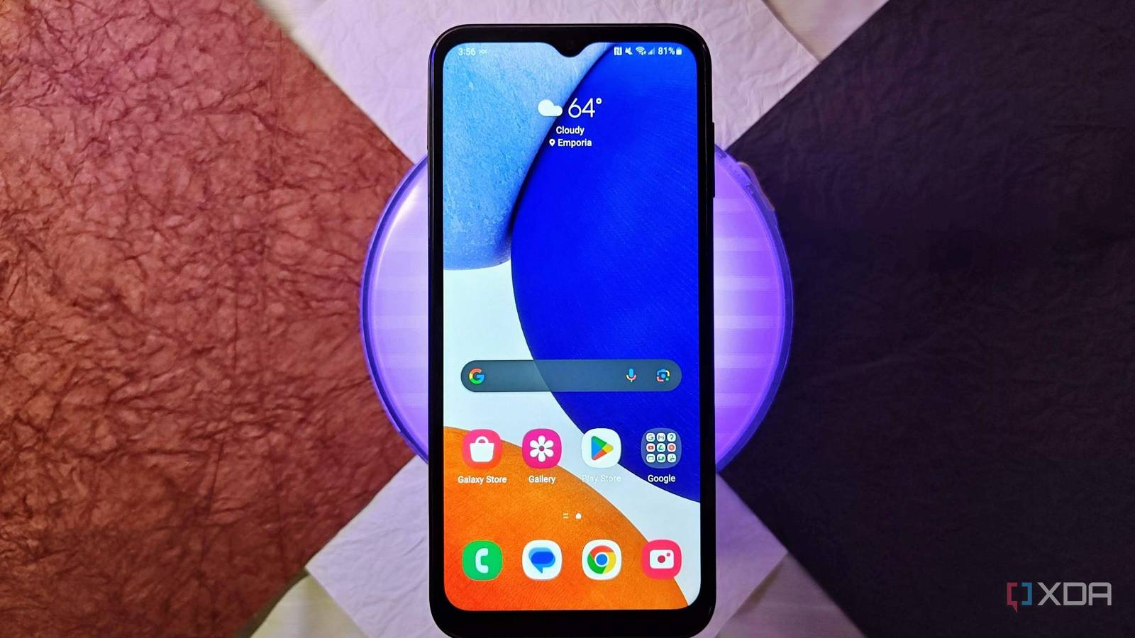 Samsung Galaxy A14 5G on a Philips Hue Go