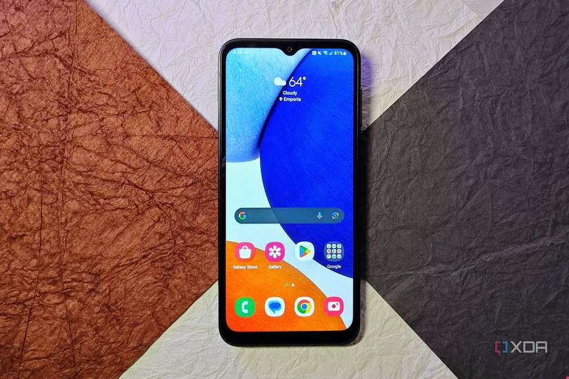 Samsung Galaxy A14 5G with screen on