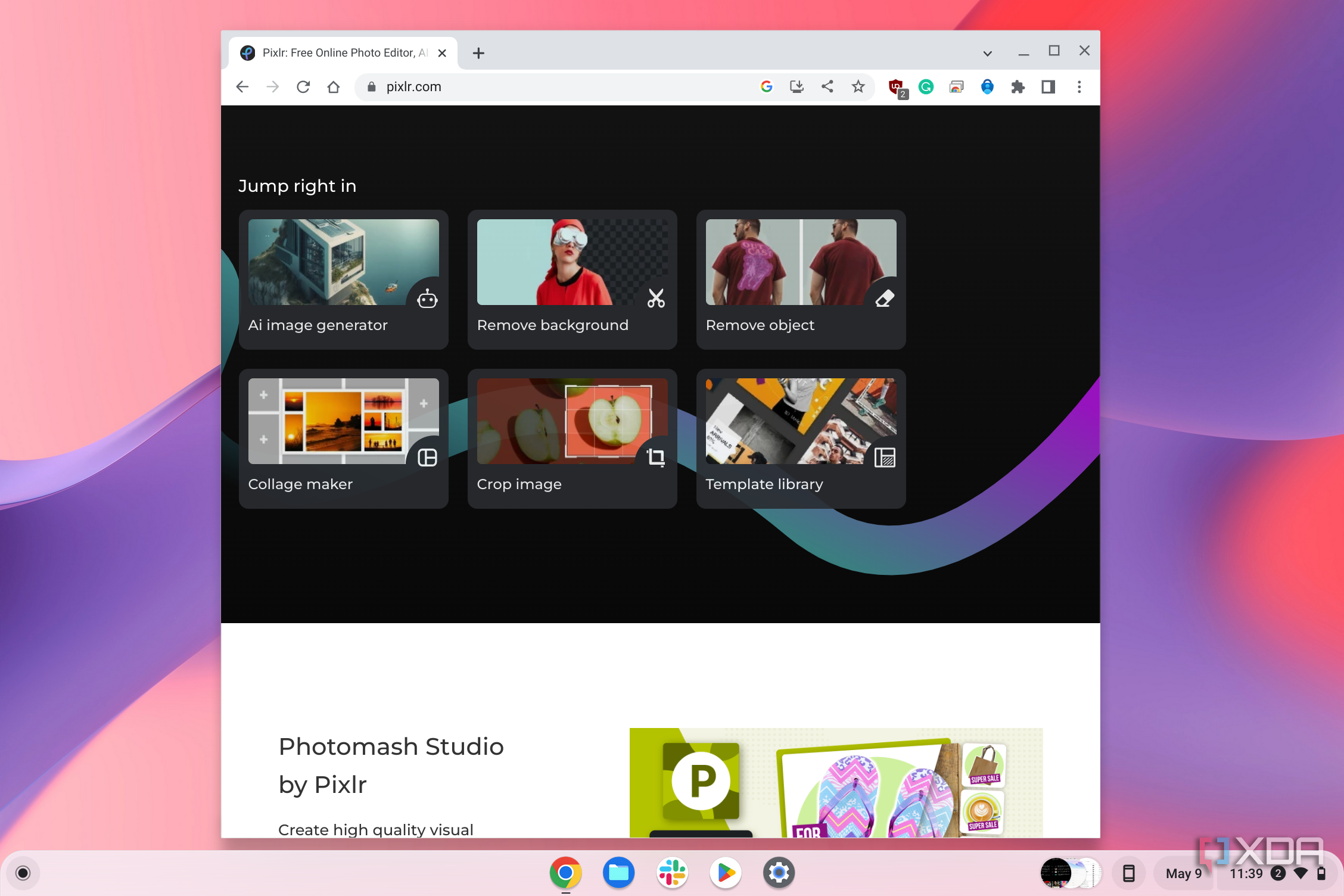 Pixlr in ChromeOS