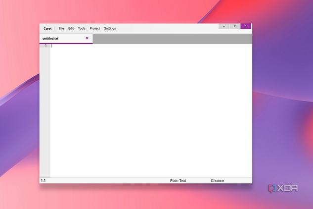 Caret running in ChromeOS