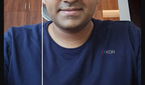 A screenshot highlighting face edit tools in Samsung Galaxy Enhance-X app.