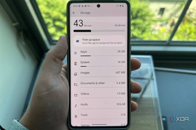 The storage page on a Pixel 7 Pro.