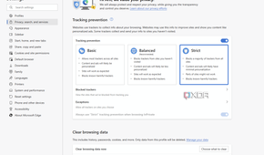 Tracking prevention in Edge