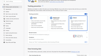 Tracking prevention in Edge
