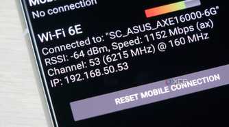 Wi-Fi 6E connection on Zenfone 8 in SignalCheck Pro