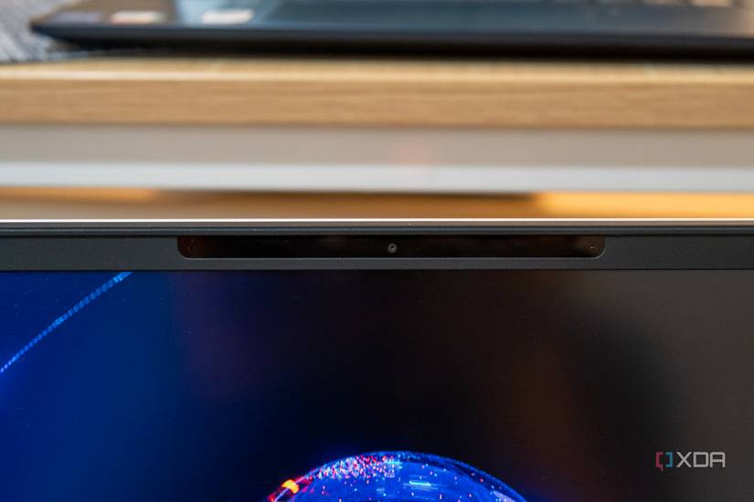 Close-up view of the webcam on the Alienware x16