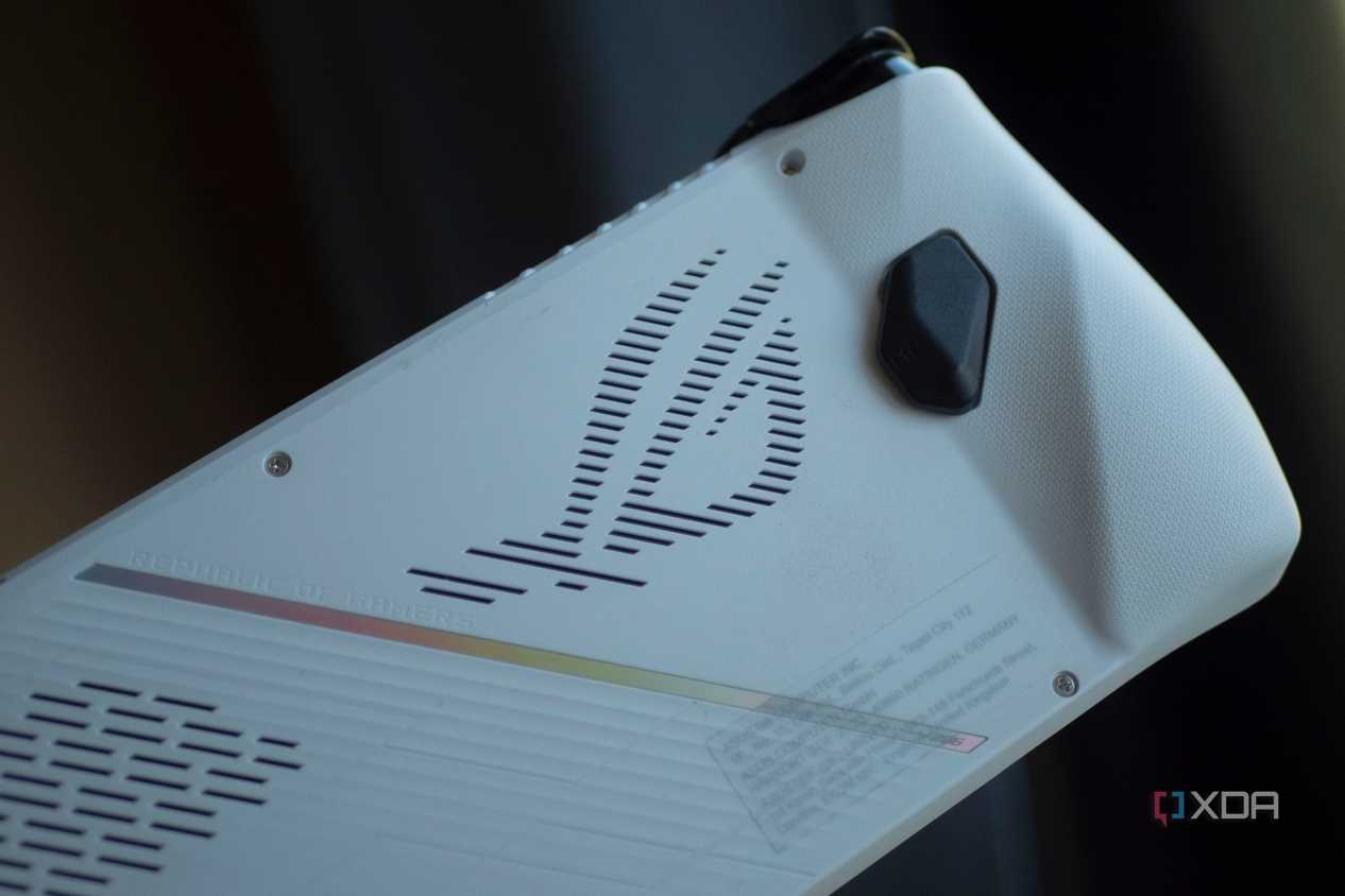 Back of the Asus ROG Ally.