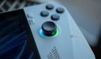 Asus ROG Ally Thumbstick glowing.