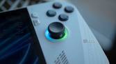 Asus ROG Ally Thumbstick glowing.