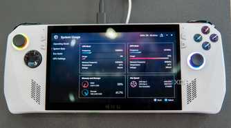 System stats page in Armoury Crate SE showing resource usage on the Asus ROG Ally