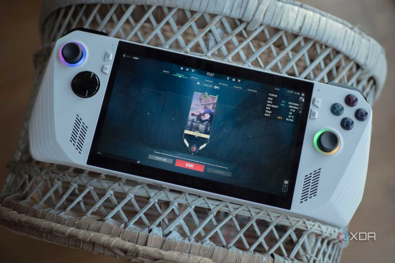 Asus ROG Ally showing Valorant lobby.