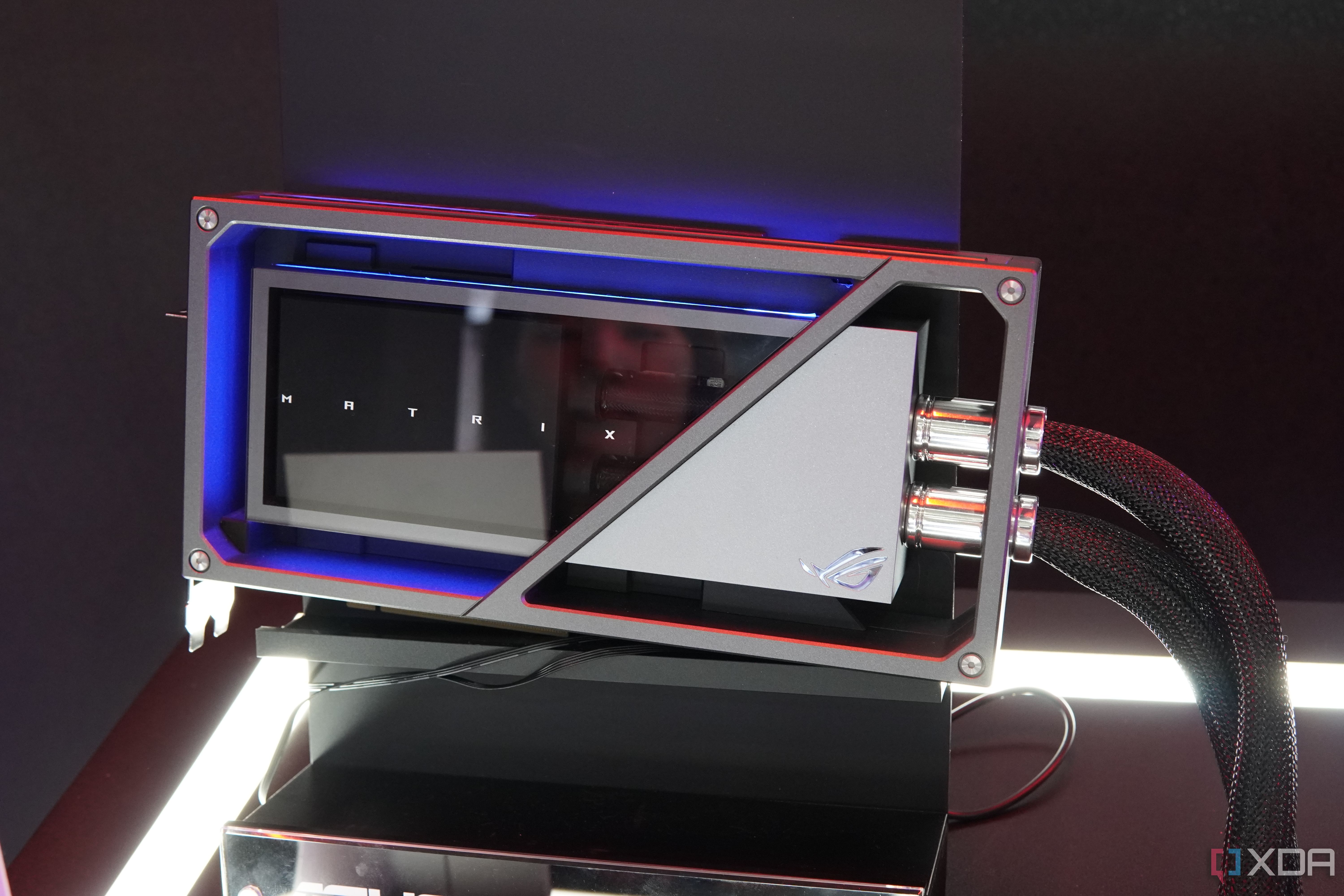 Angled front view of the Asus ROG Matrix GeForce RTX 4090