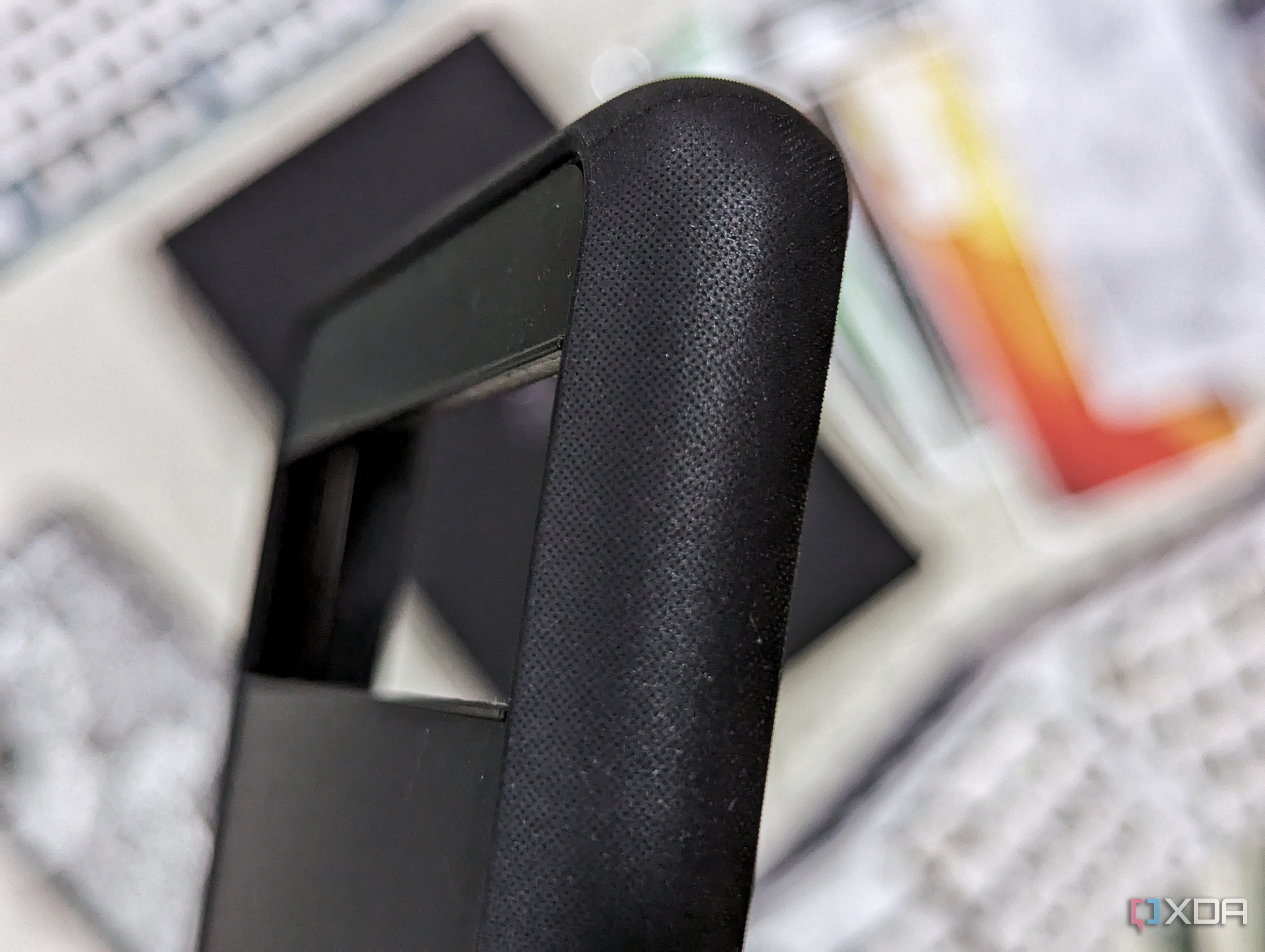 An image showing the closeup of the dots on Dbrand's Grip case.