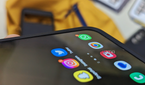 An image showing Dbrand's Grip case installed on a Galaxy S23