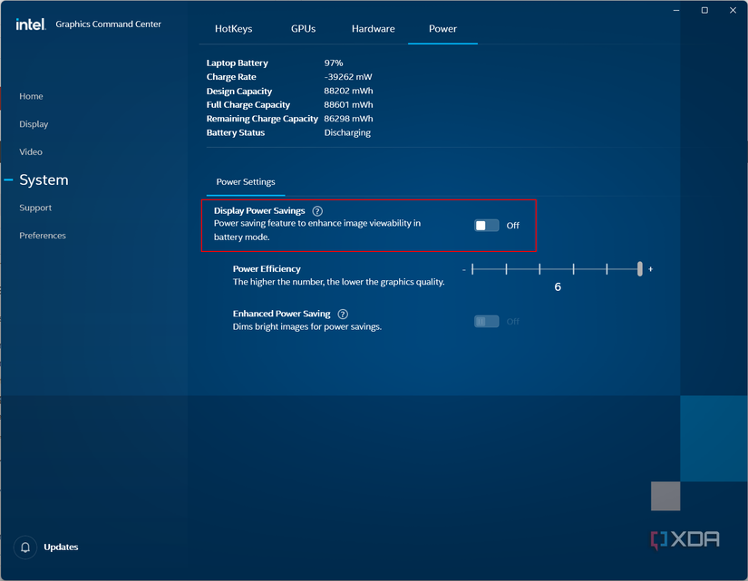 How to disable display power savings in Windows 11
