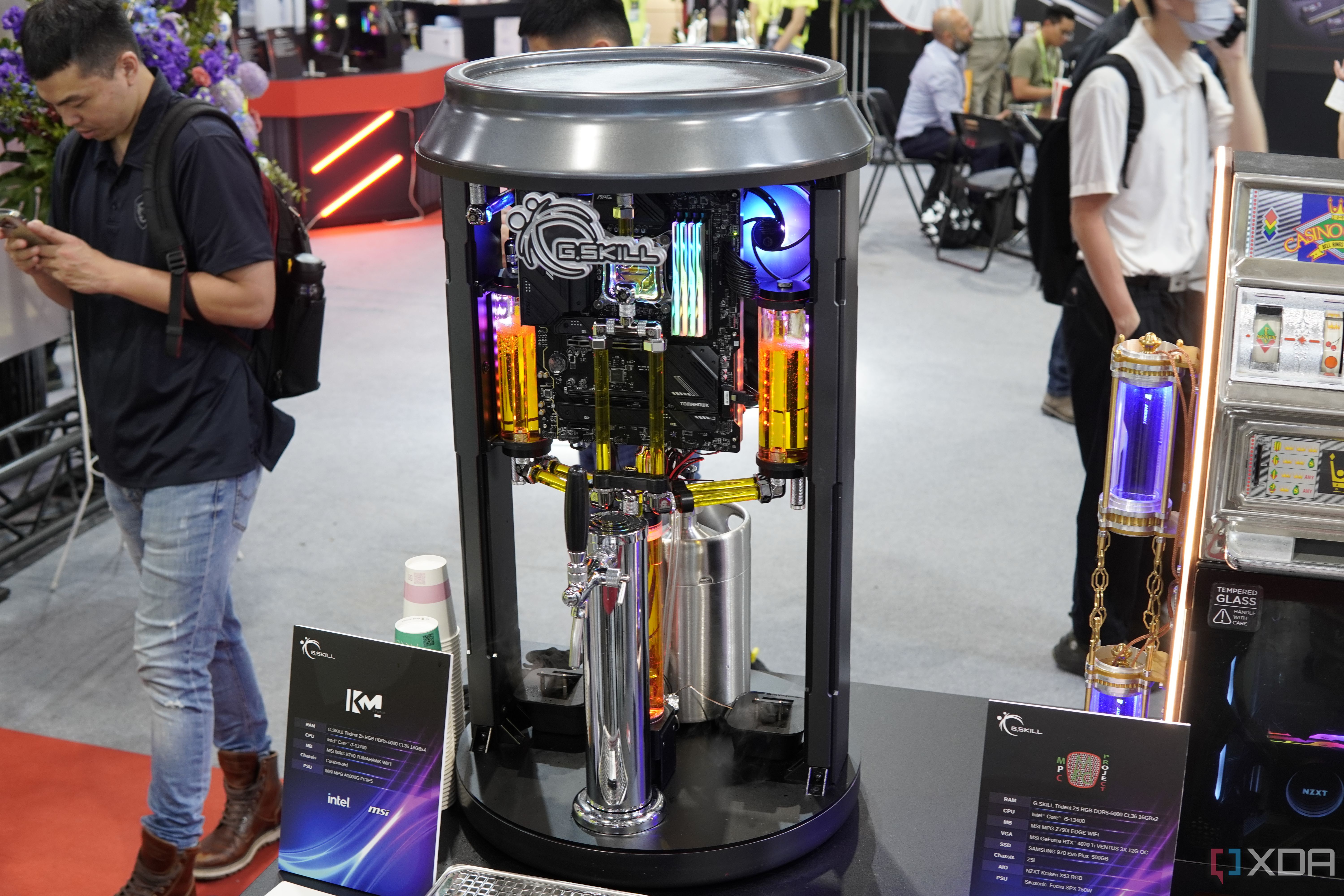 Custom-built PC made by KM Studio made to look like a beer dispenser