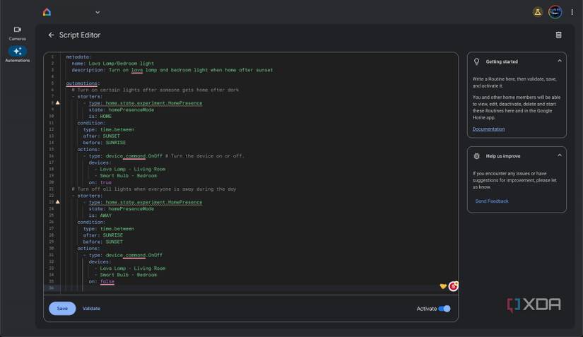 google-home-script-editor-light