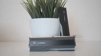 G.Skill Trident Z5 RGB DDR5-7200 RAM sticks next to a small houseplant