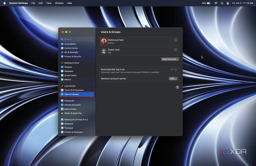 How to change the user photo on macOS