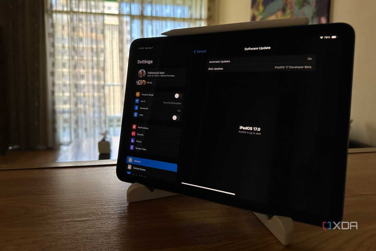 iPadOS 17 settings app
