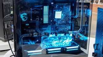 Side view of a PC built inside the Lian Li O11D Evo XL case