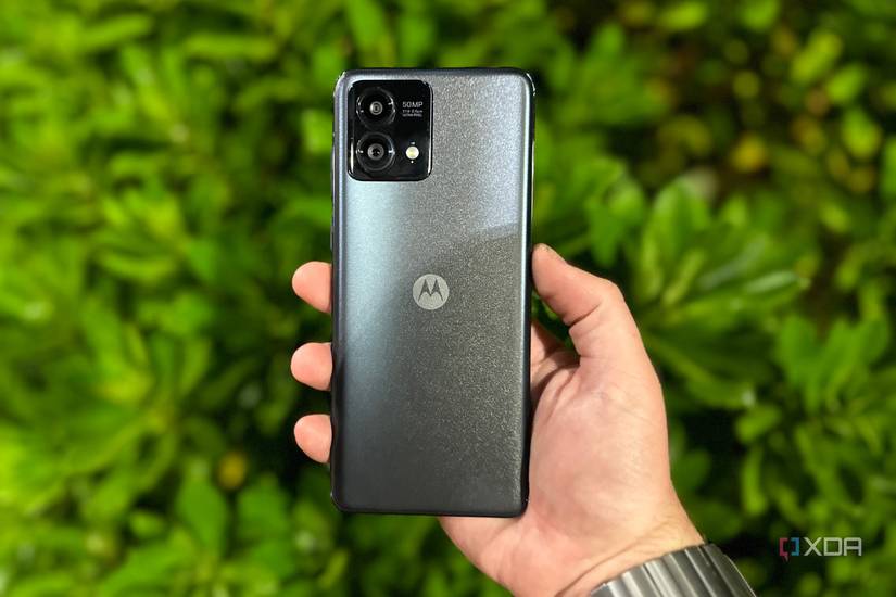 The Moto G Stylus (2023) in hand in the blue colorway.