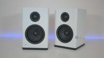 NZXT Relay Speakers angled together