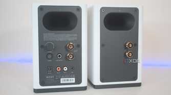 Rear view of Nzxt relay speakers