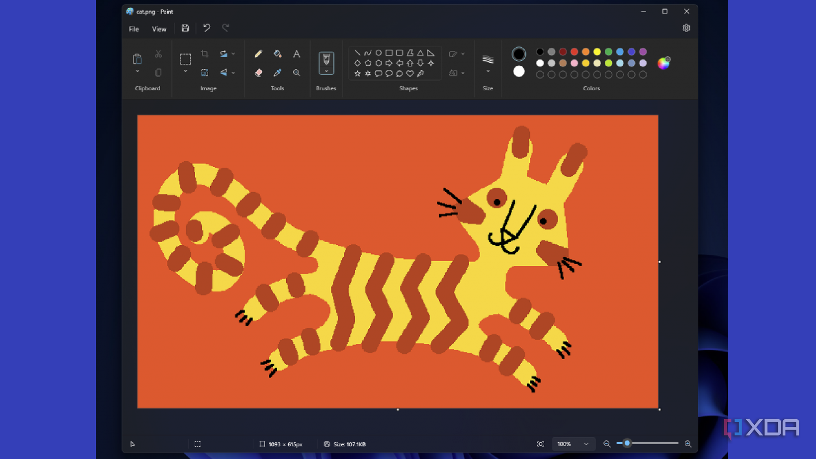 Windows 11 dark mode paint app