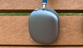 AirPods Max in the Sky Blue colorway.