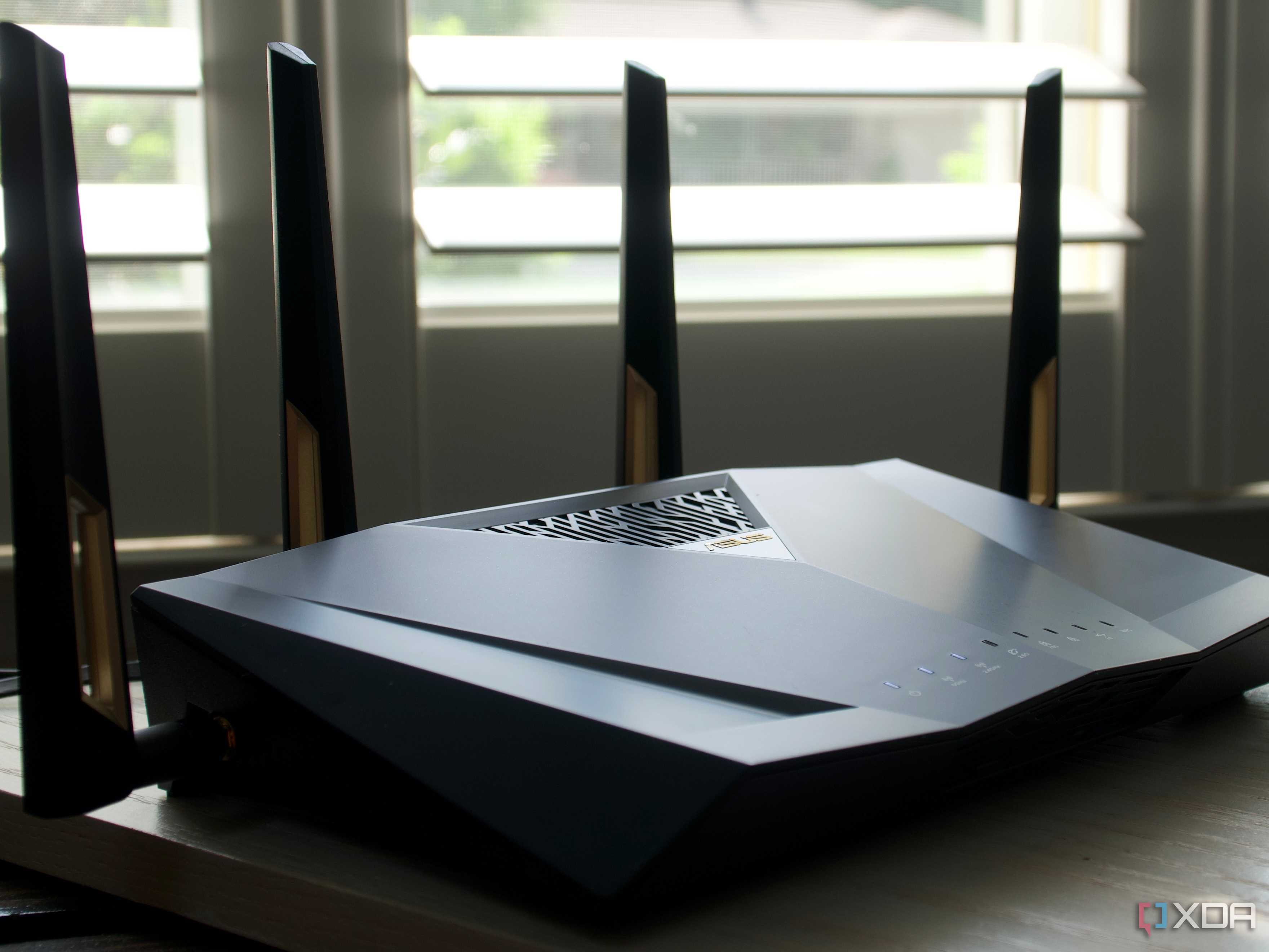 ASUS RT-AX88U Pro Wi-Fi 6 router at an angle