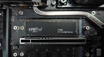 Crucial T700 SSD on a motherboard