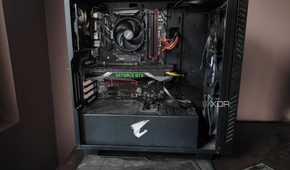 Front view of a dusty PC along with its dust filters